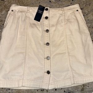 Abercrombie & Fitch Button Up Corduroy Skirt